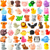 PAPPYN-A 50 Pcs Mini Resin Animal Tiny Resin Animals Figurines Bulk Miniature Little to Hide Small Animal Figures Bulk for Micro Fairy Party Favors Garden Landscape Accessories Dollhouse Crafts Decor