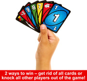 Mattel Games UNO Show ‘em No Mercy Card Game in Storage Tin,Ages 7+ | Extra Cards, Special Rules & Tougher Penalties for Kids, Teens & Family Game Night, 2-6 Players (Amazon Exclusive)