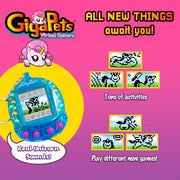 Giga Pets Interactive Digital Pet Toy, Boys & Girls, Unicorn, Ages 6+ | Virtual Pets for Boys and Girls Toy, 600+ Animations, App-Free Activities for Travel and Nostalgic 90s-Inspired Gifting
