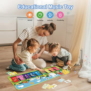 FOKI Floor Piano Mat, Baby & Toddler Toys for 1-3 Year Old Boys & Girls | Sensory Musical Toy with 5 Modes, Dual Volume Controls and 8 Music Cards, Gift-Ready for Birthdays and Christmas