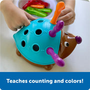 Learning Resources Spike The Fine Motor Hedgehog, Toddler Learning Toys, Fine Motor and Sensory Toys, Educational Toys for Toddlers, Montessori Toys, Ages 18+ Months,14 Pieces