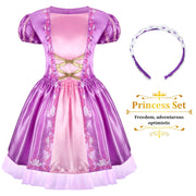 LIMIROLER Princess Dress Up Clothes for Little Girl Role Play Costume Gift Set Princess Dress Up Toys for Toddler Girls