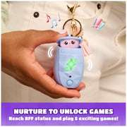 Peekimo Pink Interactive Pet and Wearable Charm Accessory, 100+ Reactions | Reacts to Touch & Voice, Nurture & Play Games, Wear Lanyard or Clip as a Bag Charm; 1 AAA Battery, Kids Toys for Ages 5+