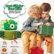 Dinosaur Kids Camera for Boys Girls, Toddler Digital Selfie Camera with Cute Protective Cover and SD Card, Christmas Birthday Gifts Toys for 3 4 5 6 7 8 9 10 11 12 Years Old Little Girls and Boys