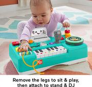 Fisher-Price Laugh & Learn Mix & Learn DJ Table | Musical Toy, 100+ Learning Songs & Phrases, 12 Activities, Fine & Gross Motor Skills, Baby & Toddler Ages 6+ Months