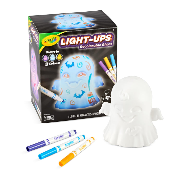 Crayola Light-Ups Ghost, Reusable Coloring Light Up Halloween Toy for Kids | Reusable Coloring Toy & Craft Kit, Light Up Ghost, Cute Halloween Decor & Night Light for Kids, Halloween Toy, Ages 4+