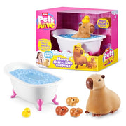 Pets Alive Mommy Capybara and Baby Surprise by ZURU | Surprise babies to reveal; babies magically follow mommy; interactive robotic pet; unbox & collect; gift for kids