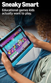 Amazon Fire HD 10 Kids Pro tablet (newest model) ages 6-12. Bright 10.1" HD screen, includes ad-free content, robust parental controls, 13-hr battery and slim case for older kids, 32 GB, Nebula