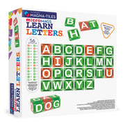 MAGNA-TILES microMAGS Learn Letters 56-Piece Magnetic Construction Set, The Original Magnetic Building Brand