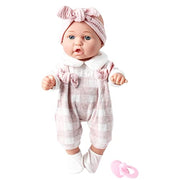 Enjoyin 12'' Baby Doll in Gift Box with Pink Cloths, Pacifier, 13''x13'' Microfabric Blanket, and Feeding Bottle. Gift Idea for Kids