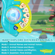 Marstone Piano Guitar Musical Toys for 1-3 Year Old Boys Girls | Animal Sound Educational Learning Toy, Interactive Birthday Holiday Gift for 12-18 Months Kids