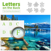 Landscape Jigsaw Puzzle 1000 Pieces Lake Tahoe Scenery with Clear Turquoise Waters, Snow-Capped Mountains & Pine Forests, Challenging & Fun Puzzle for Adults and Teens, Ideal Gift & Home Decor