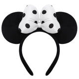 ODOCARE Handmade Mouse Ears Headband for Women and Ladies, Polka Dot Bow Mini Ears Costume Accessories