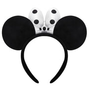 ODOCARE Handmade Mouse Ears Headband for Women and Ladies, Polka Dot Bow Mini Ears Costume Accessories