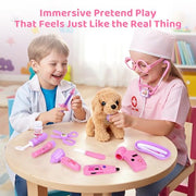 Meland Doctor Kit with Puppy for Girls, Pretend Play Toy Gift for Ages 3–6 | A gift for girls birthday Christmas, Encourages caring role play, builds confidence, stays neatly organized