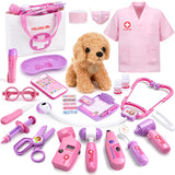 Meland Doctor Kit with Puppy for Girls, Pretend Play Toy Gift for Ages 3–6 | A gift for girls birthday Christmas, Encourages caring role play, builds confidence, stays neatly organized