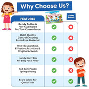 Montessori Busy Book & Preschool Learning Workbook for Toddlers Ages 3-5 | Preassembled Quiet Activity Book - Educational Travel Toy - Toys and Gifts for Kids