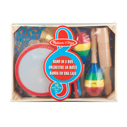Melissa & Doug Band-in-a-Box Clap! Clang! Tap! - 10-Piece Musical Instrument Set