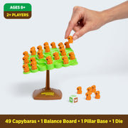 Creature Crash - The Capybara Balancing Game by Relatable | Family Game Night Pick, Includes 49 Capybaras, Balancing Board, Pillar Base, Die & Instructions