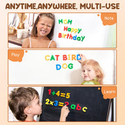 JoyCat Magnetic Letters Numbers Alphabet ABC 123 Fridge Magnets, 78 Pcs | Colorful plastic magnets, uppercase lowercase letters, math symbols, preschool learning toy set for toddlers kids ages 3+