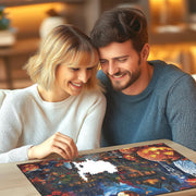 Blueforest Halloween 1000 Piece Jigsaw Puzzle for Adults - Spooky Ghosts, Skeletons, Pumpkins, Witch & Haunted House Puzzle, Challenging Fun Adult Puzzles for Relaxation, Decor & Gifts