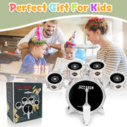 Kids Drum Set for Toddlers 1-3 - 5 Drum Musical Toys for Kids 3-5 Boy Girl | Toddler Musical Toy Drum Set Birthday Christmas Gift Kids Age 3-5 / 5 Drums w Stool Musical Instruments Toy for 3 4 Year Old