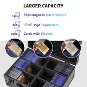 HZGXQN Toploader Storage Box for 3" x 4" 35pt Rigid Card, Top Loader Card Storage Hard Case, Sports Card Storage Boxes for Trading Cards, Top Loaders Holder (Holds 600+ Toploaders)