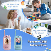 Kids Video Walkie Talkies, 2 Pack Long Range Toy Walkie-Talkie for Kids | Rechargeable, Outdoor Games Toys for Boys Girls Age 3-12, Indoor, Camping, Hiking, Travel, Christmas Birthday Gift(Blue/Pink)