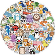 100 Pcs Animal Stickers for Kids, Cute Water Bottle Stickers, Party Favors | Vinyl Waterproof Kid Sticker Pack, Kids Classroom Prizes for Elementary Students, Goodie Bags Stuffers for Kids