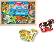 Melissa & Doug Wooden Animal Magnets 20-Piece Set with Storage Box | 20 Wooden Animal Magnets, Fine Motor Sorting Play, Storytelling Pretend Play, Toddler Learning Toys for Kids, Ages 2+