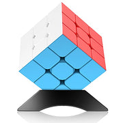 3x3 Speed Cube Stickerless with Stand & Tutorial Toy Gift for Boys 6-12 | Problem-Solving Brain Teaser, Easy Turning Sensory Puzzle Basket Stuffers STEM Educational