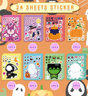 Halloween Party Favors,Halloween Stickers,DIY Crafts Stickers for Kids | Kids Halloween Decorations Games Toys Gifts Treats Activities Party Supplies,Halloween Goodie Bags (24 Sheets)