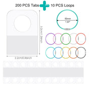 Card Holder for Yoto Cards Rings and Tabs 200 PCS Self Adhesive Tabs with 10 Loops Kids Travel Carrier of Yoto Accessories Card Holder Organizer Storage Case