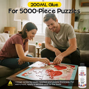 YAKAMOZ Jigsaw Puzzle Glue Clear, Quick Drying with Scraper, 200mL | Preserve & Frame Finished Puzzles | Strong Hold | Water-Based, Non-Toxic Formula | Easy to Apply | Covers Up to 5,000 Pieces