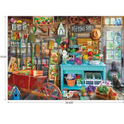 RoseArt Hobby Haven The Potting Shed 1000 Piece Jigsaw Puzzle | 19.25" x 26.625" Finished Size, Bonus Poster Included, Made in USA