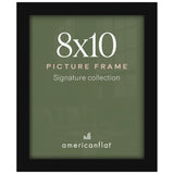 Americanflat 8x10 Picture Frame - Engineered Wood - Black | Shatter-resistant glass, wall or tabletop display with included easel, sawtooth hangers included