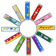 35 Pcs Harmonica for Kids 16 Holes Musical Instrument, Return Gift Cartoon Double Row Harmonica Bulk Toy for 3 Years + Kids Party Favors Goodie Bags Stuffers & Operation Christmas Child Items