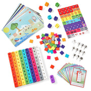 hand2mind Numberblocks 1-10 MathLink Cubes Activity Set, Ages 3+ | Linking Cubes, Numberblocks Activity Set, Preschool and Kindergarten Learning Activities, For Kids Ages 3, 4, 5, 6, 7