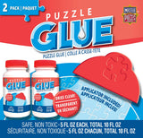 MasterPieces – Puzzle Glue with Wide Plastic Spreader, Easy to Apply, Dries Quick and Clear, Protects Finished Jigsaw Puzzles, Water-Soluble, 2 Pack, 5 oz Each