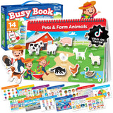 Montessori Busy Book & Preschool Learning Workbook for Toddlers Ages 3-5 | Preassembled Quiet Activity Book - Educational Travel Toy - Toys and Gifts for Kids