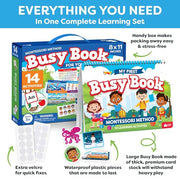 Montessori Busy Book & Preschool Learning Workbook for Toddlers Ages 3-5 | Preassembled Quiet Activity Book - Educational Travel Toy - Toys and Gifts for Kids