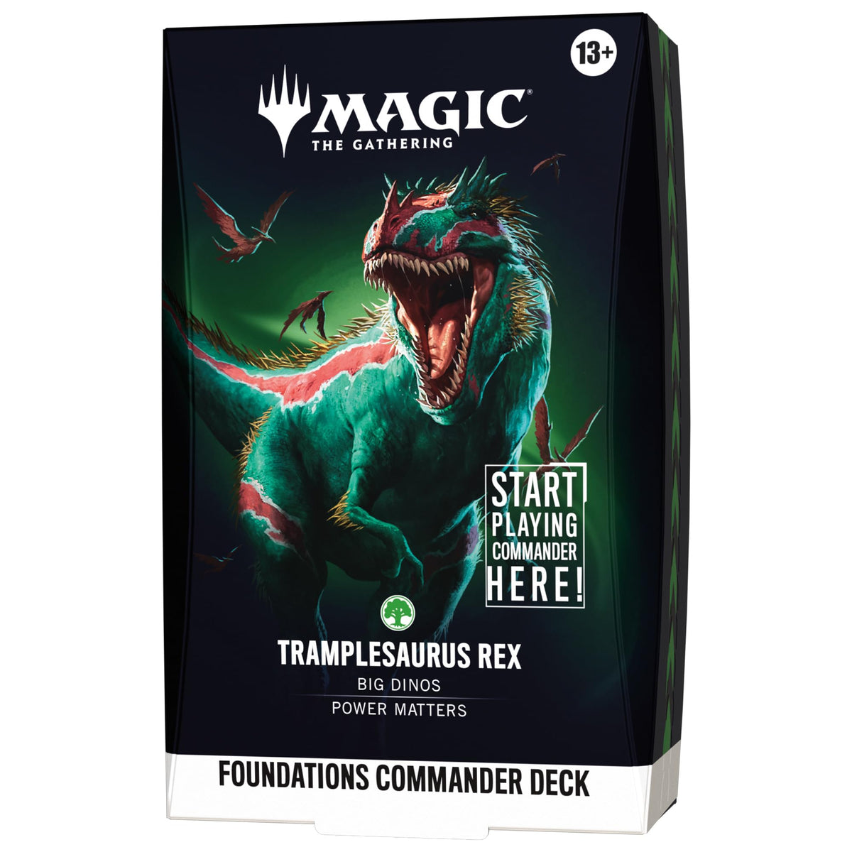 Magic: The Gathering Foundations Commander Deck - Tramplesaurus Rex | 100-Card Deck + Accessories