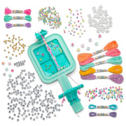 Rainbow Loom Wrap it Loom Bracelet Maker - DIY Friendship Jewelry Kit | Craft 4 styles including macrame and friendship bracelets with 600 alphabet, clay, and flower beads for kids Ages 8+