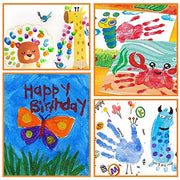 ABEIER Washable Finger Paint for Toddlers 1-3, 12 Non-Toxic Colors | Ages 1-3 4 5 6+, Baby Safe, easy cleanup, creamy texture, color mixing, hand and foot prints, sensory play, preschool crafts
