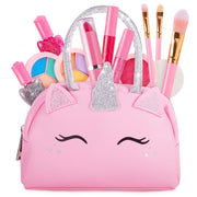 Kids Real Makeup Kit with Unicorn Purse Non Toxic Washable Make Up Set | Pink Unicorn Toys for Girls Age 4-6, 5 Year Old Girl Birthday Gift Idea, Toddler Little Girl Gifts 3 4 5 6 7 8 9 10 Years Old