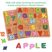 Wooden Puzzles for Kids Ages 3-5, 3 Pack ABC Number and Shape Learning Toys | 3 wooden puzzle board with ABC letters, numbers and colorful shapes for preschool learning, matching and fine motor skills
