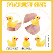 YsesoAi 100Pcs Mini Resin Ducks, Tiny Ducks Figurines Bulk for Miniature Dollhouse Decor Accessories Garden Aquarium Potted DIY Ornament Party Toys