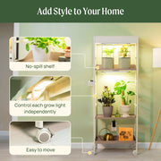 4 Tier Grow Light Garden with Storage