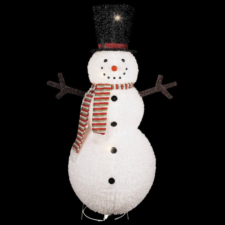 Light-Up Lantern Snowman with Top Hat Christmas Outdoor Yard Decoration