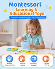 Aullsaty Talking Flash Cards for Toddlers 1-3, Upgraded 248 Sight Words Montessori Speech Therapy Toy, Autism Sensory Educational Learning Toys, Birthday Gift for Boys Girls (Blue)